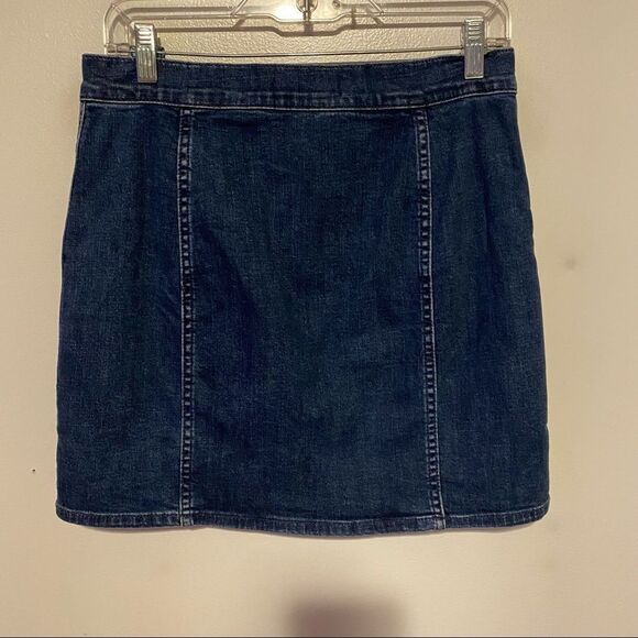 Madewell Stretch Denim Straight Mini Skirt in Marsden Wash K9566 Size 27 - Picture 5 of 12